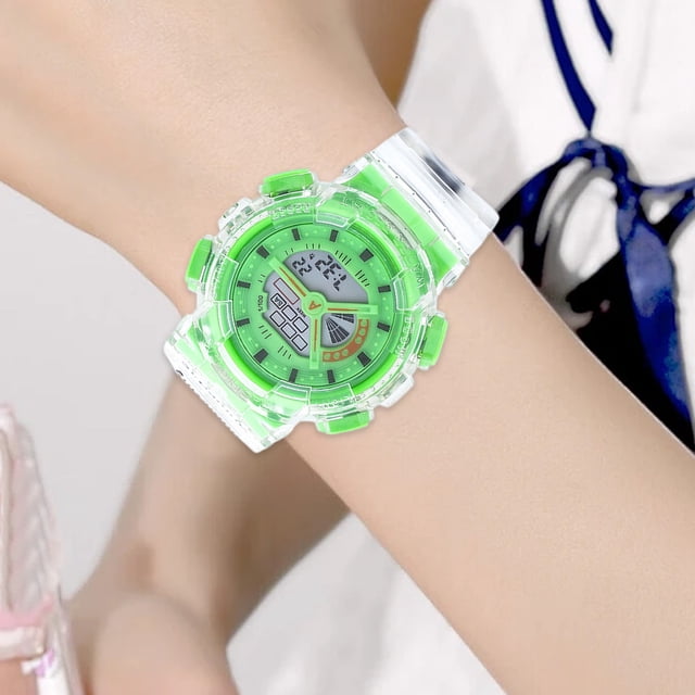 Waterproof Digital Watch - Luminous LED Display, Shockproof, Multifunction with& Stopwatch - Boys Girls Ages 8+ (Yellow, White, Green, Blue, Orange)