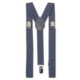 thumbnail image 2 of Men's 1 Inch Wide Solid Adjustable Suspenders, Dark Grey, 2 of 2