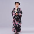 thumbnail image 3 of Sunnyoo Toddler Girls Kimono Robe Floral Long Sleeve Japanese Traditional Yukata Dress Robe, 3 of 3