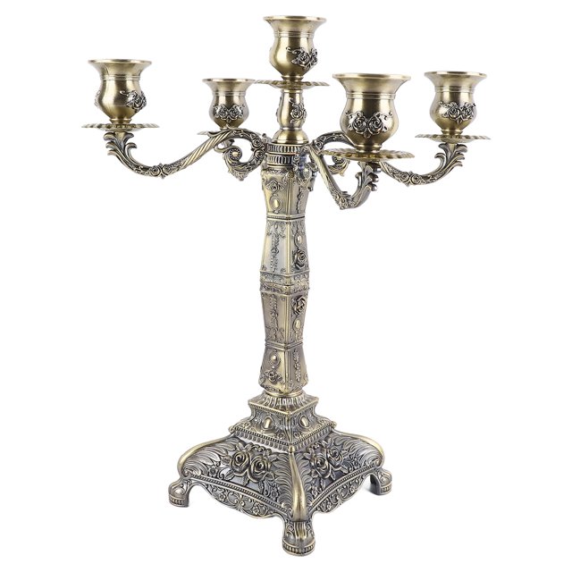 European Style Retro Candelabra Metal Arms Candlestick Holder Romantic Candle Holder Decoration Perfect For Wedding Metal Arms Candelabra European Decorative Candle
