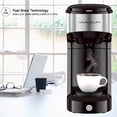 thumbnail image 4 of Coffee Maker, Single Serve Coffee Maker Machine 6 to 14 oz With Permanent Filter, Compatible with K Cup Pod & Ground Coffee, Mini Size,Gray, 4 of 6