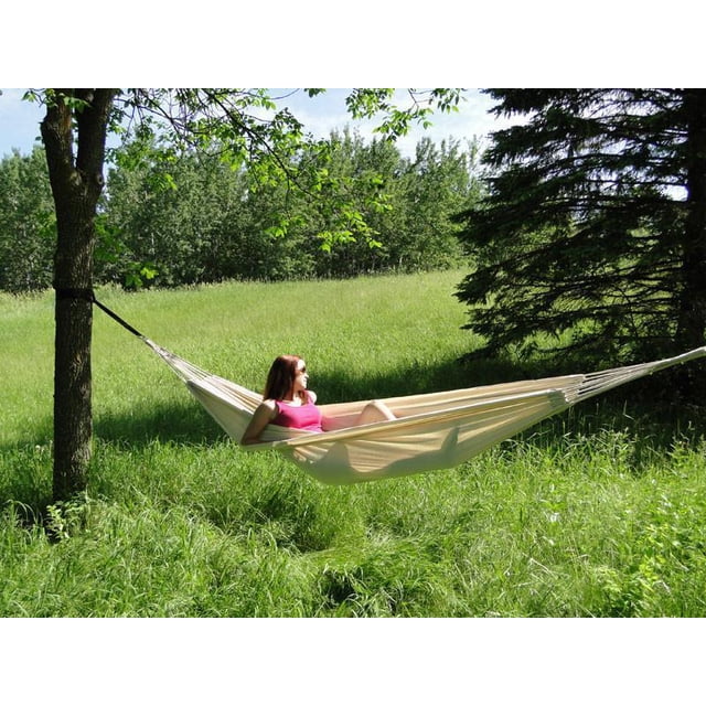 Hamac Double de Style Brésilien de Luxe - Naturel