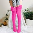 thumbnail image 3 of Jsaierl Womens Cable Knitted High Boot Socks Solid Color Extra Long Socks Winter Over Knee Stockings Leg Warmers, 3 of 5