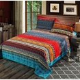 thumbnail image 3 of HNNSI Bohemia Exotic Striped Bedding Sets Queen Size 4 Pieces, Brushed Cotton Boho Duvet Comforter Cover with Flat Sheet,No Comforter (Flat Sheet Sets, Queen), 3 of 6
