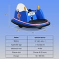 thumbnail image 3 of Costway 12V Vehicle 360° Spin Race Toy Kids Ride On Bumper Car with Remote Control Blue, 3 of 10