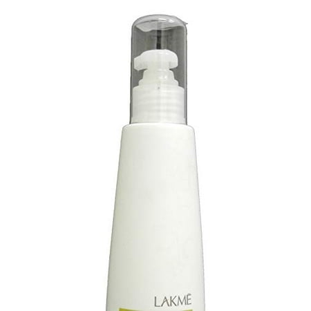 LAKME K. Therapy Repair Conditioning Fluid, 10.2 Fl Oz, in a sleek white bottle with a pump dispenser and transparent cap. Designed to condition and soften dry and very dry hair, it reconstitutes the protective hydrolyptic layer and provides an immediate and long-lasting hydrating effect. Ideal for improving hair manageability and hydration.