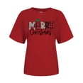 thumbnail image 4 of Jsaierl T-Shirts Joyeux Noël pour Femmes T-Shirts Graphiques Amusants Manches Courtes Col Rond Hauts Cadeaux des Fêtes, 4 of 4