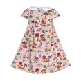 thumbnail image 2 of Robe Fille Col Blanc Grenouille Champignon Ligne A Coton Décontracté 2 Ans, 2 of 6