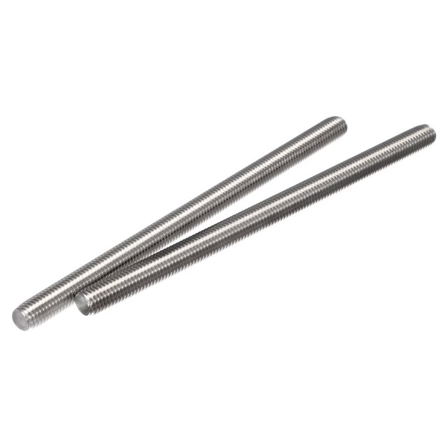 Unique Bargains M12 x 200mm Tige Entièrement Filetée en Acier Inoxydable 304 Filets Main Droite Lot de 2