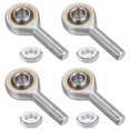 thumbnail image 1 of Unique Bargains 4 Packs SI8T/K 8mm Rod End Bearing M8x1.25 Female Left Hand Thread, Cast Iron Rod End Joints with Jam Nut, 1 of 4