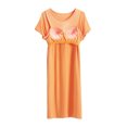 thumbnail image 3 of Besolor Chemises de Nuit Grande Taille pour Femmes Été Confortables à Manches Courtes Col Ras du Cou Vêtements de Nuit Chemises de Sommeil Robe de Nuit, 3 of 6