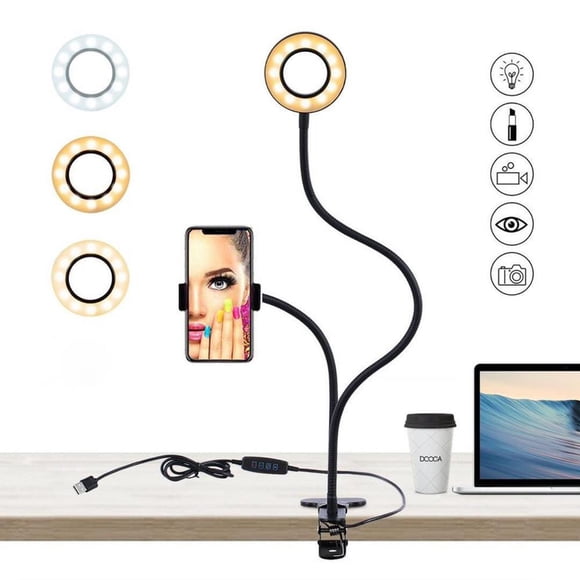 IMGadgets Pince de Bureau USB Anneau Lumineux