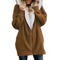 thumbnail image 1 of Cardigan Grande Taille pour Femmes Manteau à Capuche à Fermeture à Glissière Surdimensionné avec Poche en Liquidation, 1 of 7