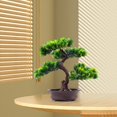 thumbnail image 3 of Arbre Bonsaï Artificiel en Pot Bonsaï de Simulation pour Chambre Table Ferme, 3 of 7