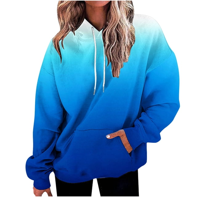 DPTALR Blouse à Manches Longues avec Poche Imprimée pour Femmes, Hauts Décontractés, Sweat à Capuche avec Boutons