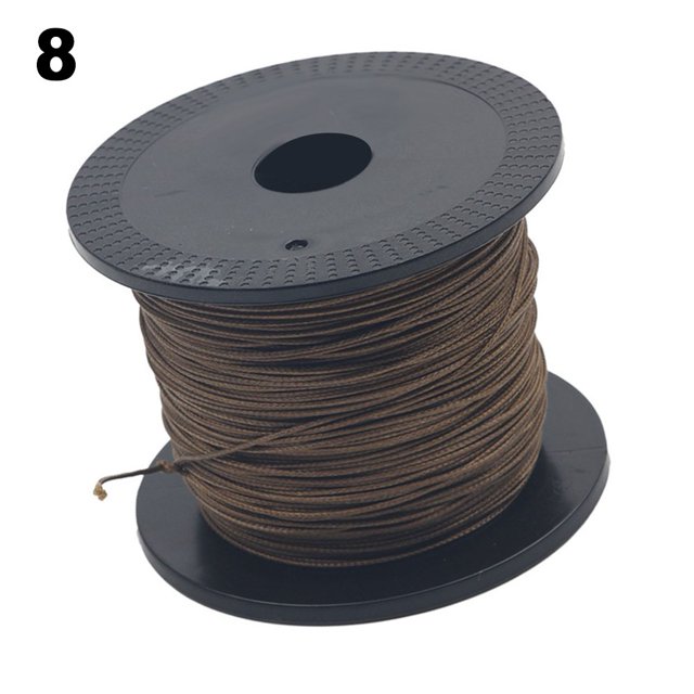100M Bold for Braided Fishing Line 8 Strands Nylon Brown Core-wrapped