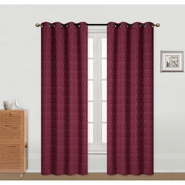 Panneau Jacquard W 8 Grom (Cubic) (Rouge) (96 ") - Ensemble De 2