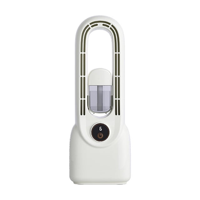 Bladeless Fan with Mist Humidifier 6 Speed Quiet Bladeless Fan Desk Fan with Colorful Lights 3000mAh