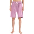 thumbnail image 2 of Plebaso Knee Length Shorts for Women Drawstring Lounge Long Shorts Summer Athletic Shorts with Pockets, 2 of 4