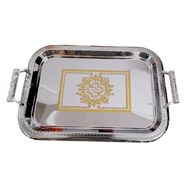 pitrice Nordic Vanity Platter Breakfast Tray for Eating Storing Table Living Room Argent S