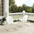 thumbnail image 2 of Afuera Living Steel Metal Rocking Chair in White Gloss (Set of 2), 2 of 7
