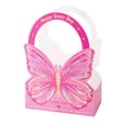 thumbnail image 1 of Pink Butterfly-Shaped Handheld Gift Box For Fresh Flowers Bouquets And Presents 1Pc Dimensions 11.93In X 8.46In X 4.53In Made Of Durable Cardboard Ideal For Holidays Birthdays, 1 of 7