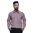 thumbnail image 1 of BESTMAN Cotton Formal Shirts For Men Slim Fit Printed Full Sleeve Shirts For Men, 1 of 5