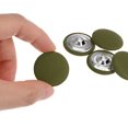 thumbnail image 4 of Unique Bargains 10pcs 40L Fabric Cloth Covered Button 25mm Round Metal Shank Sewing Buttons for Suits Dress Blouses, Navy Green, 4 of 5