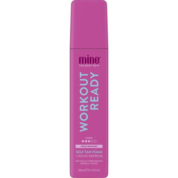 Minetan Workout Ready Self Tan Foam | Tanning Treatments Collection - Super Dark Skin Finish, Sweat Proof, Transfer Free, 1 Hour Express Mousse, Face