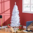 thumbnail image 2 of HOMCOM 5FT Artificial Christmas Tree with Automatic Open for Home White, 2 of 10