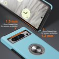 thumbnail image 4 of KOMI for Google Pixel 8 Pro Case, Slim Tough Rugged Shockproof Protective Pixel 8 Pro Phone Case with Metal Ring Kickstand for Google 8 Pro Case, Sierra Blue, 4 of 5