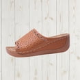 thumbnail image 4 of Womens Low Wedge Sandals Comfortable Dressy Arch Support Slides Orthopedic Sandals Slip On Summer Shoes, 4 of 9