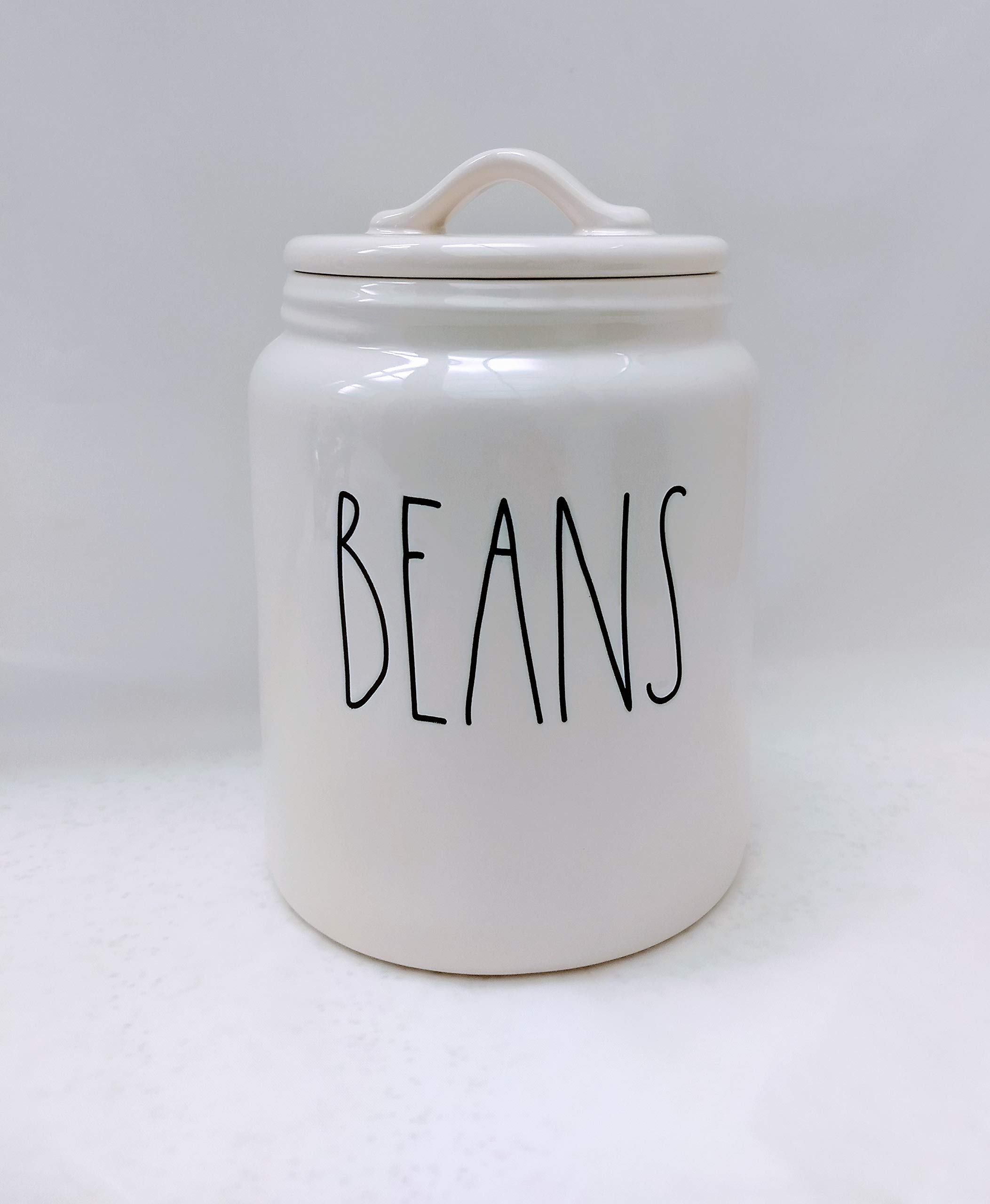 Rae Dunn By Magenta BEANS Ceramic LL Medium 8 x 5 Canister