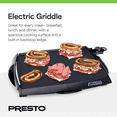 thumbnail image 3 of Presto Tilt 'n Drain Electric BigGriddle with Nonstick Ceramic Cooking Surface, 3 of 12