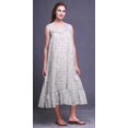 thumbnail image 4 of Bimba White2 Feuilles Coloré Sans Manches Robe de Nuit pour Femmes Coton Imprimé Vêtement de Nuit Dames Tenue de Sommeil Petit, 4 of 6