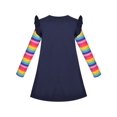 thumbnail image 2 of Girls Dress Colorful Daisy Flower Rainbow Long Sleeve Cotton 3 Years, 2 of 6