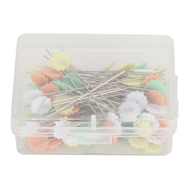 100Pcs Color Needle Sewing Pins, Durable Stainless Steel Wire, Flat Head, For Home Decoration, Crafts, Embroidery