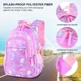 thumbnail image 4 of School bag, school backpack for girls, school bag, backpack, children's daypack, 3 parts for school and leisure, purple, 4 of 6