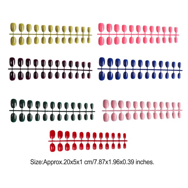 pitrice Ensemble de Faux Ongles Style Français Brillant Résistant aux Rayures Ongles Pressés Forte Viscosité Autocollants de Manucure Solides Type 1 Type 1