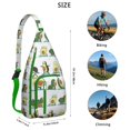 thumbnail image 4 of Green Avocado Sling Backpack - Healthy Fruit Art Print, Fashionable Multi-Functional Travel Bag, 4 of 4