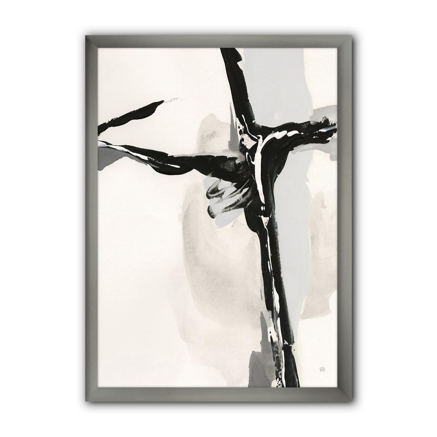 Designart Abstrait neutre II Art mural encadr