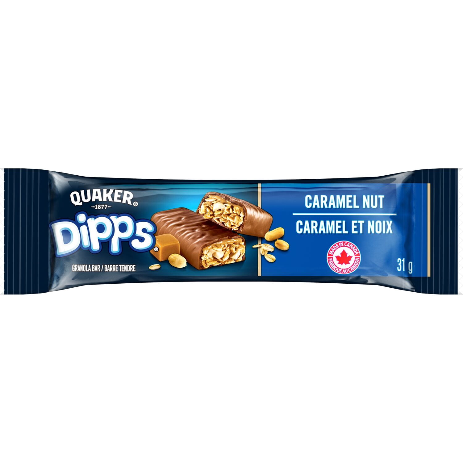 Quaker Dipps Barres tendres Caramel et noix