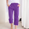 thumbnail image 2 of Women Comfortable High Waisted Wide Leg Pants Drawstring Elastic Trousers Comfy Straight Leg Long Pants With Pockets, 2 of 5