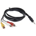 thumbnail image 1 of 3.5mm Jack to 3 RCA Adapter Cable Audio Video AV Converter 1.2M 4FT(1pcs), 1 of 6