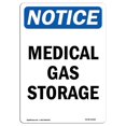 thumbnail image 1 of SignMission OS-NS-A-710-V-14183 Panneau d'Avis OSHA 7 x 10 Po - Stockage de Gaz Médical, 1 of 1