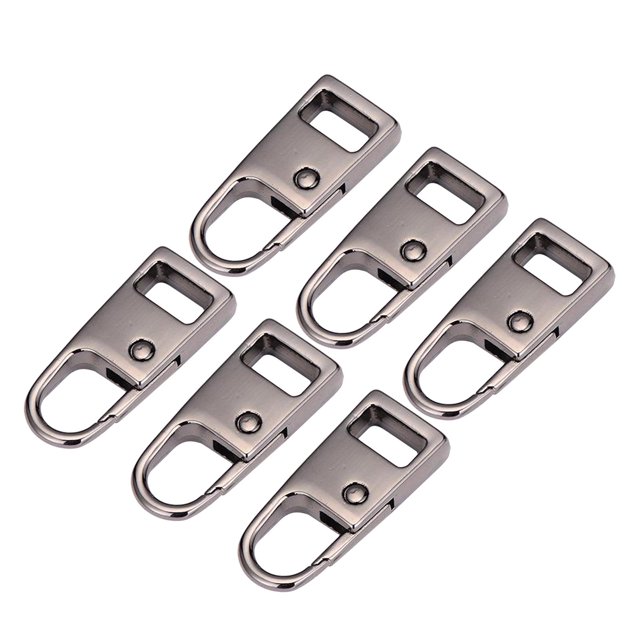 6 PCS Zipper Pull Replacement Handle Mend Fixer Zipper Tab Zipper Sliders Zipper Grey S