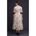 thumbnail image 3 of Bimba Bird Printed Womens Roll Up Sleeves Dress Mandarin Collar Button Down Shirt-Medium, 3 of 5