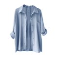 thumbnail image 4 of RXIRUCGD Chemise à Manches Longues pour Femme, Bleu Pâle, Taille : S, 4 of 4