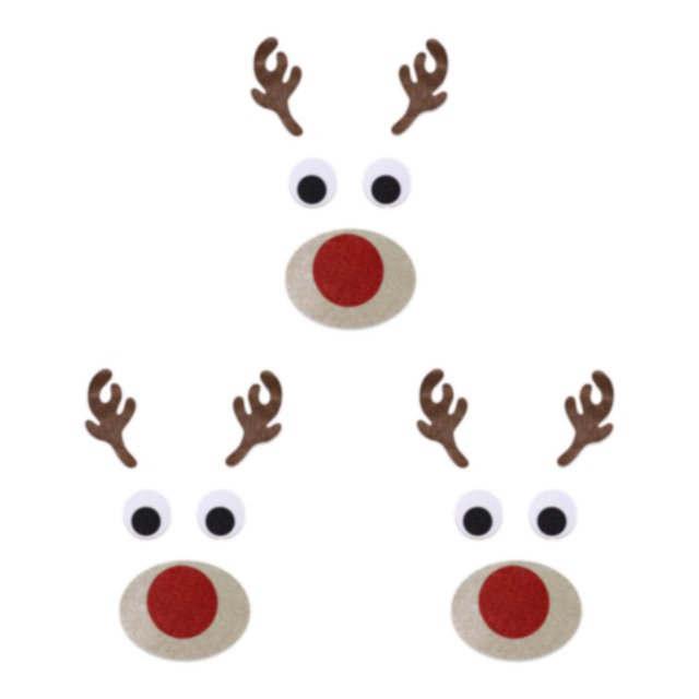 Transemion Cute Christmas Window Stickers For DIY Home Decor Christmas Theme Door Stickers Elk head 3Set