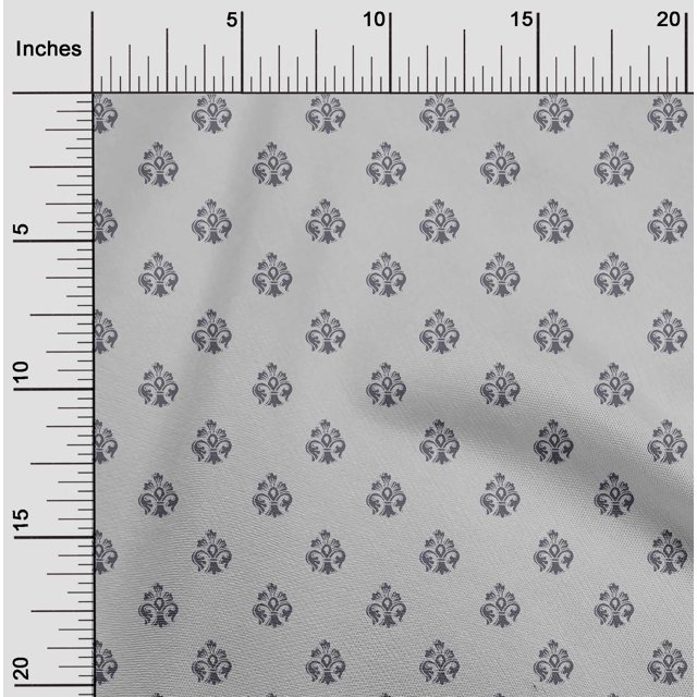 oneOone Georgette Viscose Fabric Floral Block Print Fabric By The Yard 42 Inch Wide